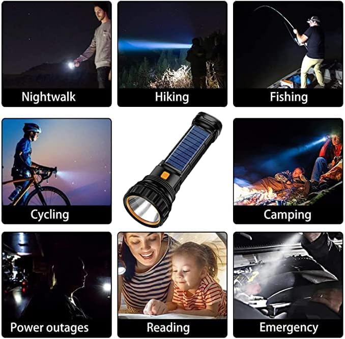 Solar Led Flashlight | 2 Pack