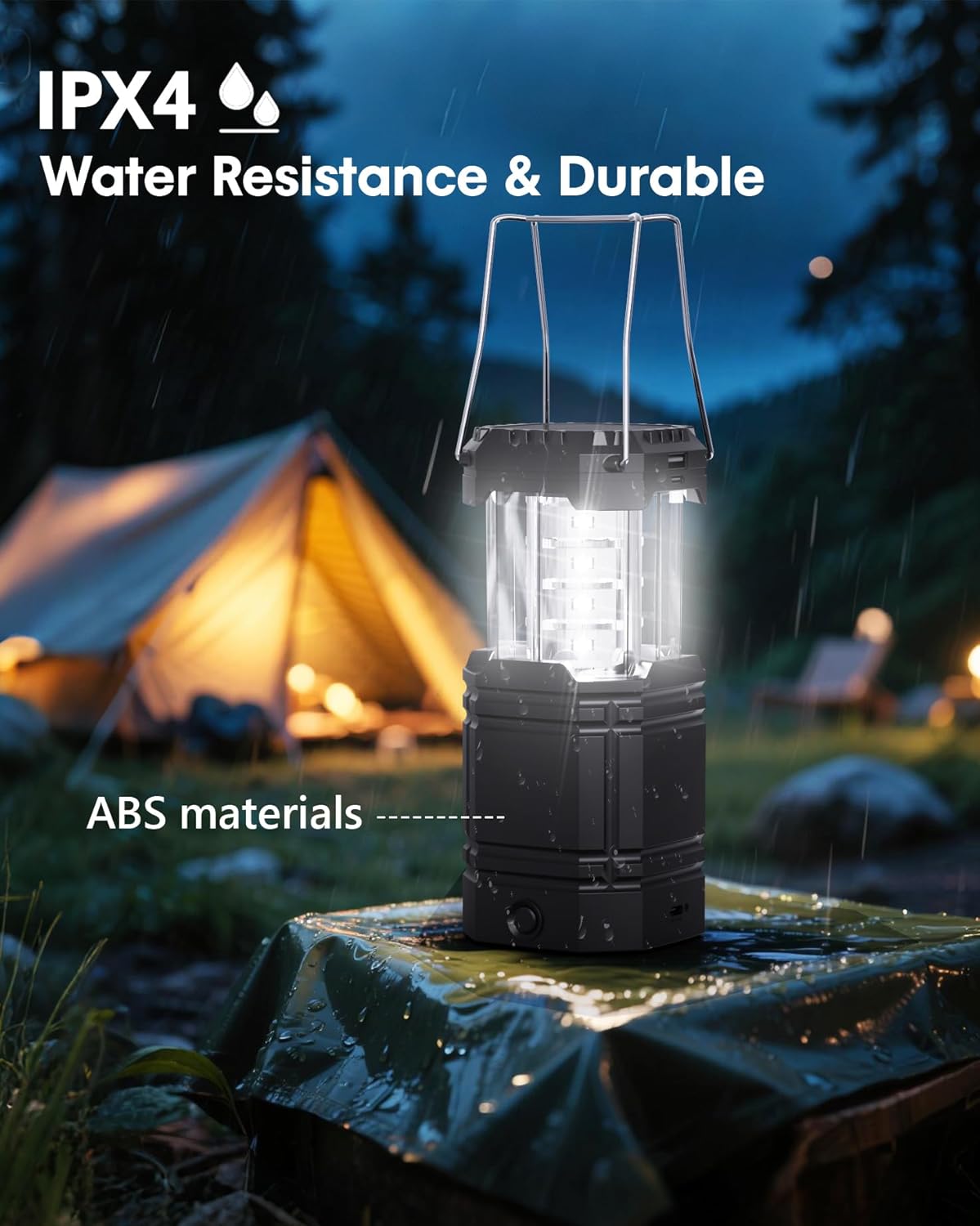 Solar Power Rechargeable Camping Lantern