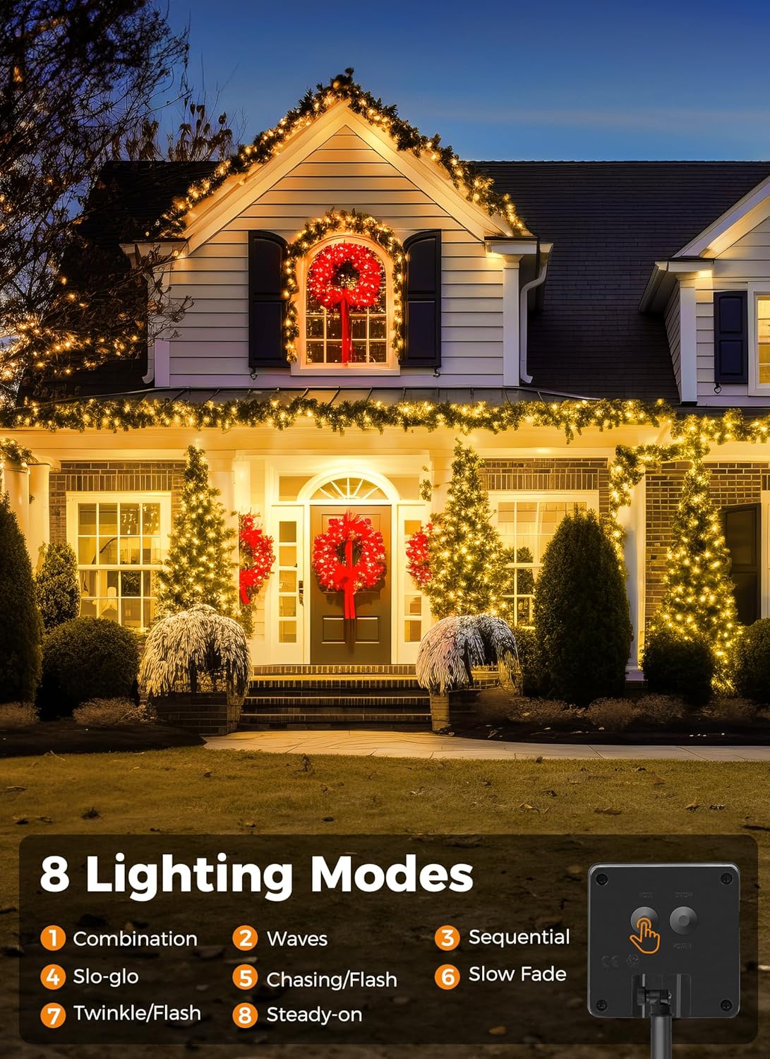 Solar String Lights Outdoor | 23 ft