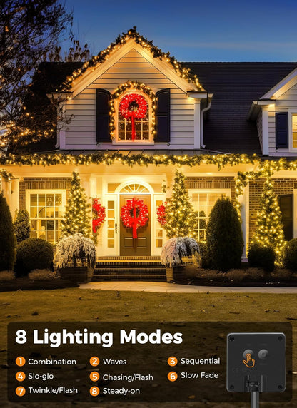 Solar String Lights Outdoor | 23 ft